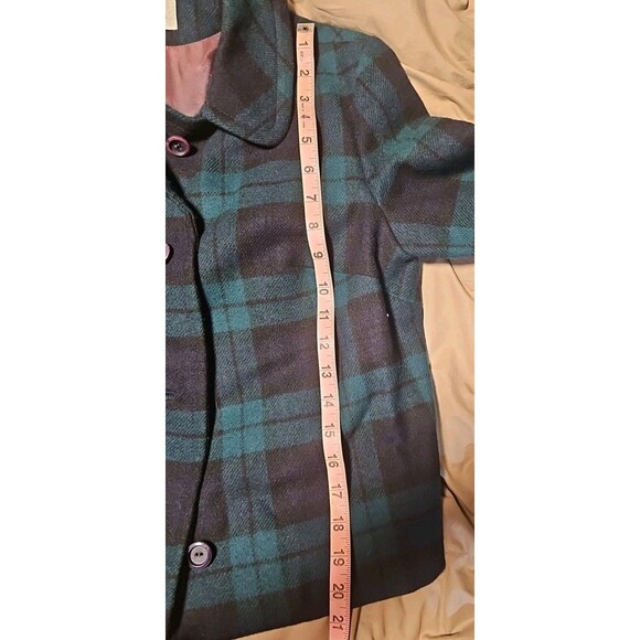 Pendleton Wool Blazer Jacket Tartan Plaid Blue Green Button Up Womens 10 USA - Picture 6 of 7